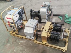double drum engine powered winch