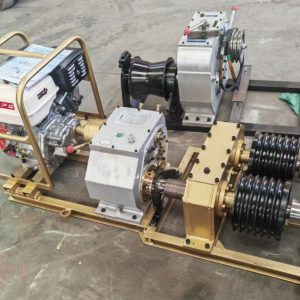 double drum engine powered winch